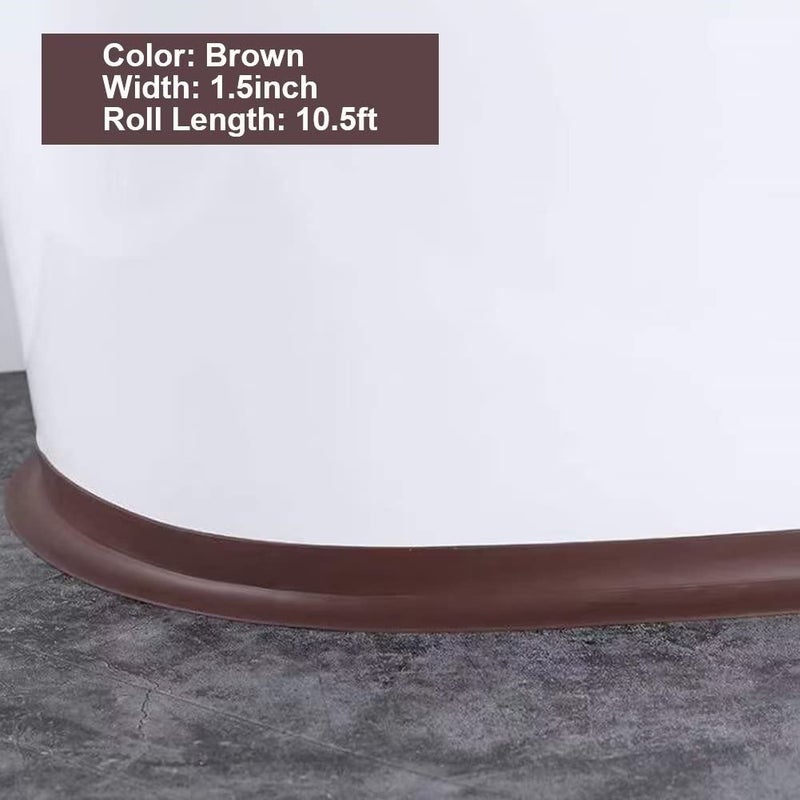 YIYIMIMO Strip Waterproof and Oil-Proof Caulking Sealing Tape for Cooktop Self Adhesive Caulk Tape for Sink Toilet Bathroom Wall Edge Bathtub Caulk Strip (Brown) - Image 2